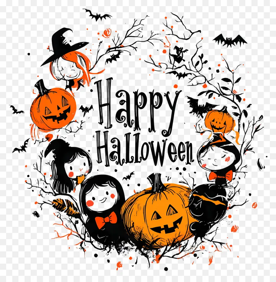 Feliz Halloween，Calabazas PNG