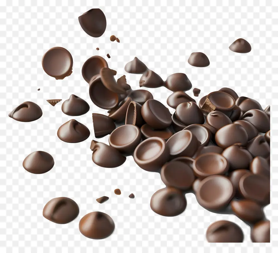 Chispas De Chocolate，Oscuro PNG