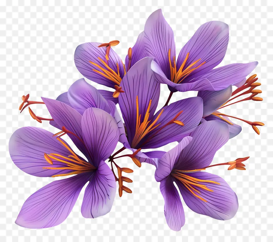 Flores De Azafrán，Flores Moradas PNG