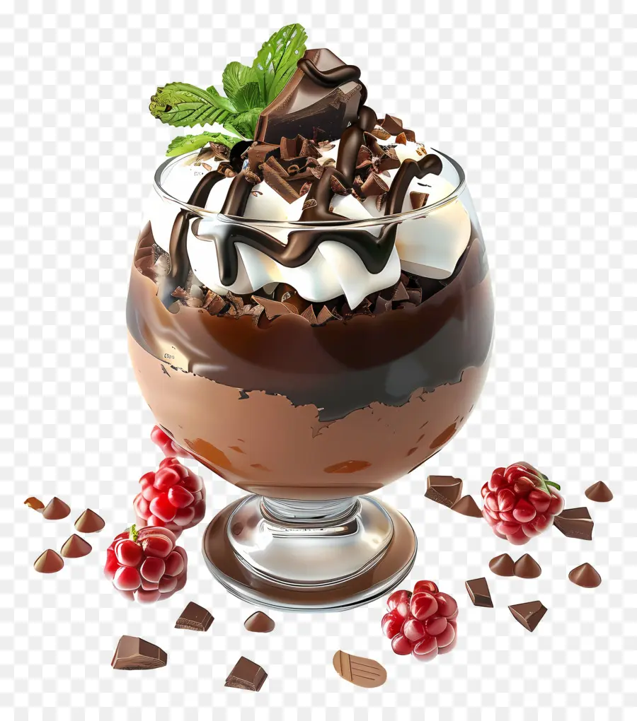 Parfait De Chocolate，Postre De Chocolate PNG