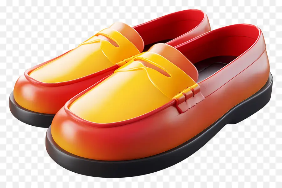 Mocasines，Zapatos Naranjas PNG