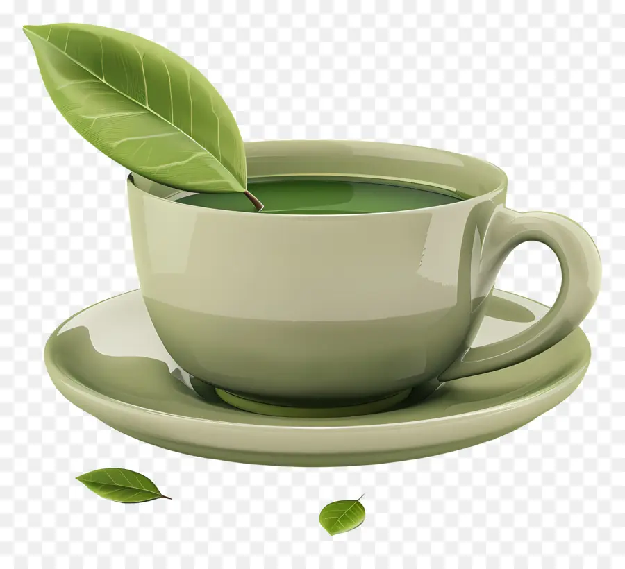 Té Matcha，Taza Blanca PNG