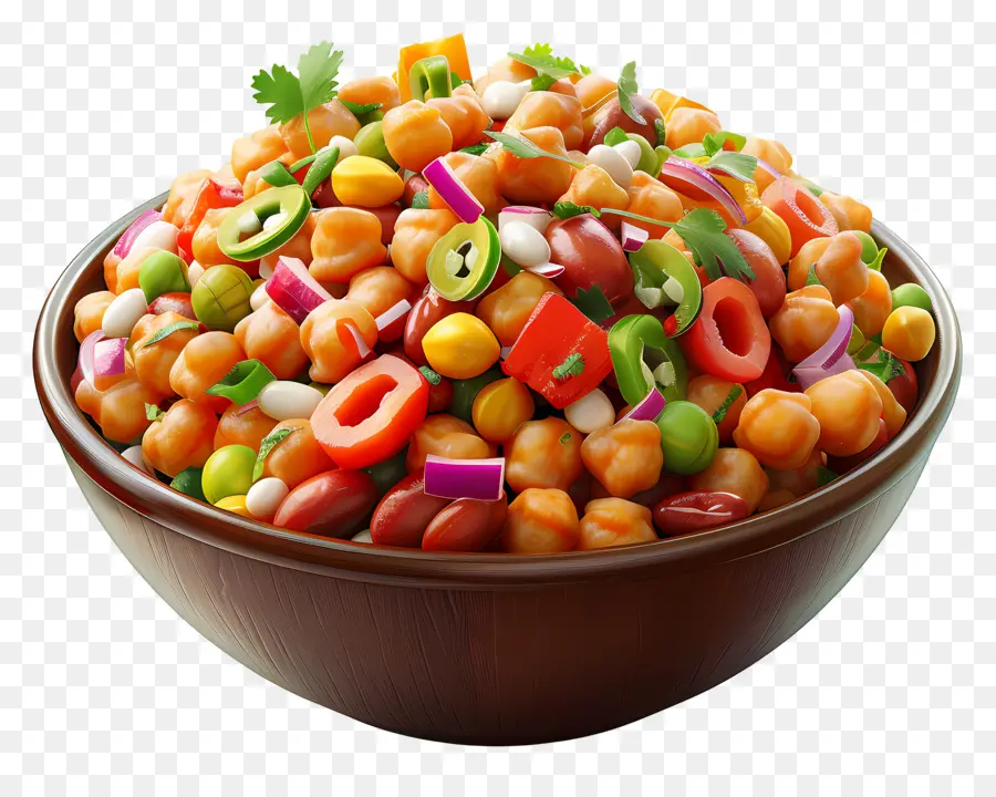 Cuenco Chana Chaat，Ensalada De Garbanzos PNG