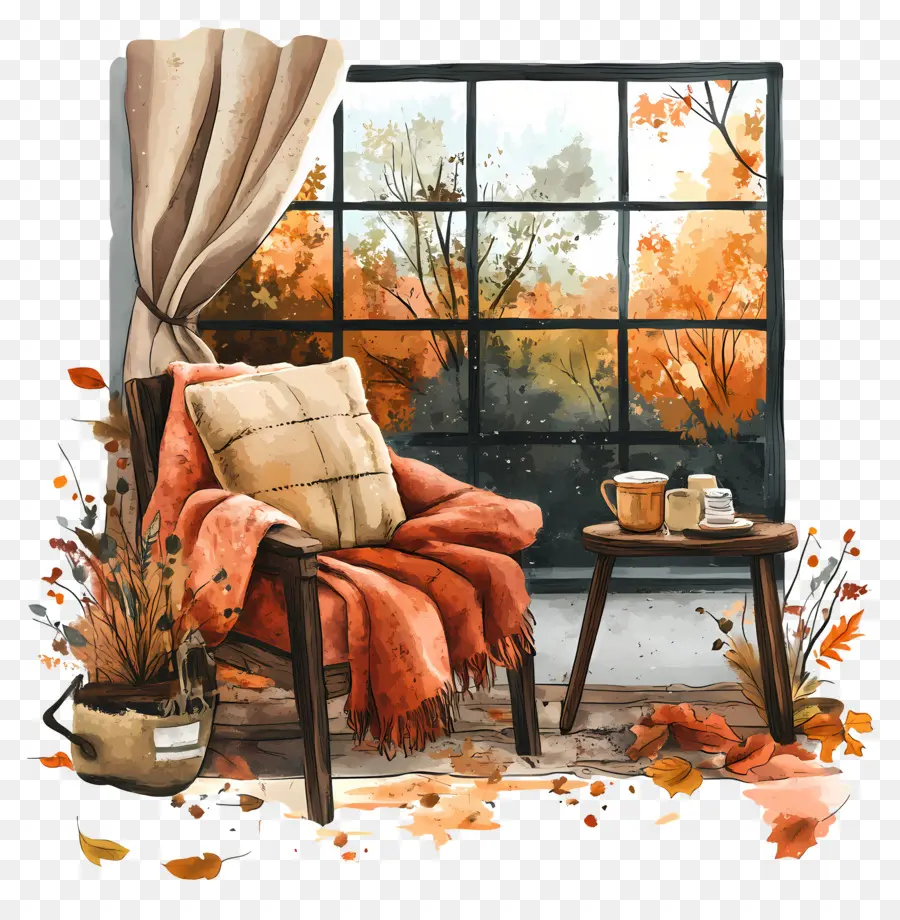 Otoño Acogedor，Habitación Acogedora PNG