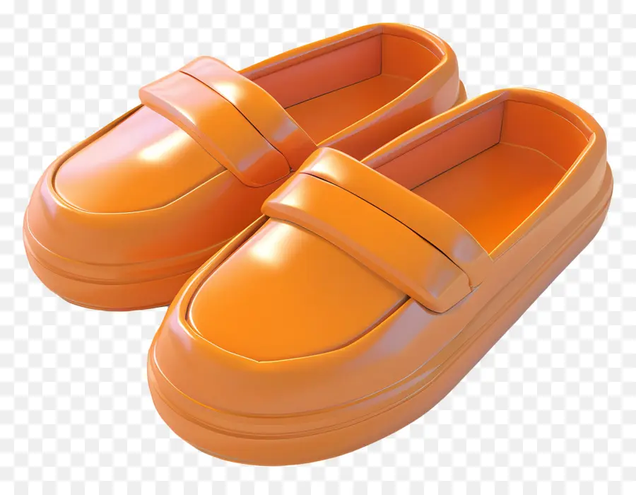 Mocasines，Zapatos Naranjas PNG