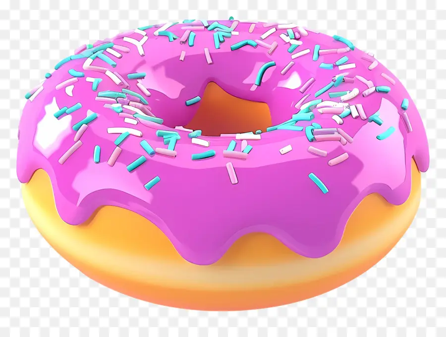 Donut Animado，Donut Azul PNG