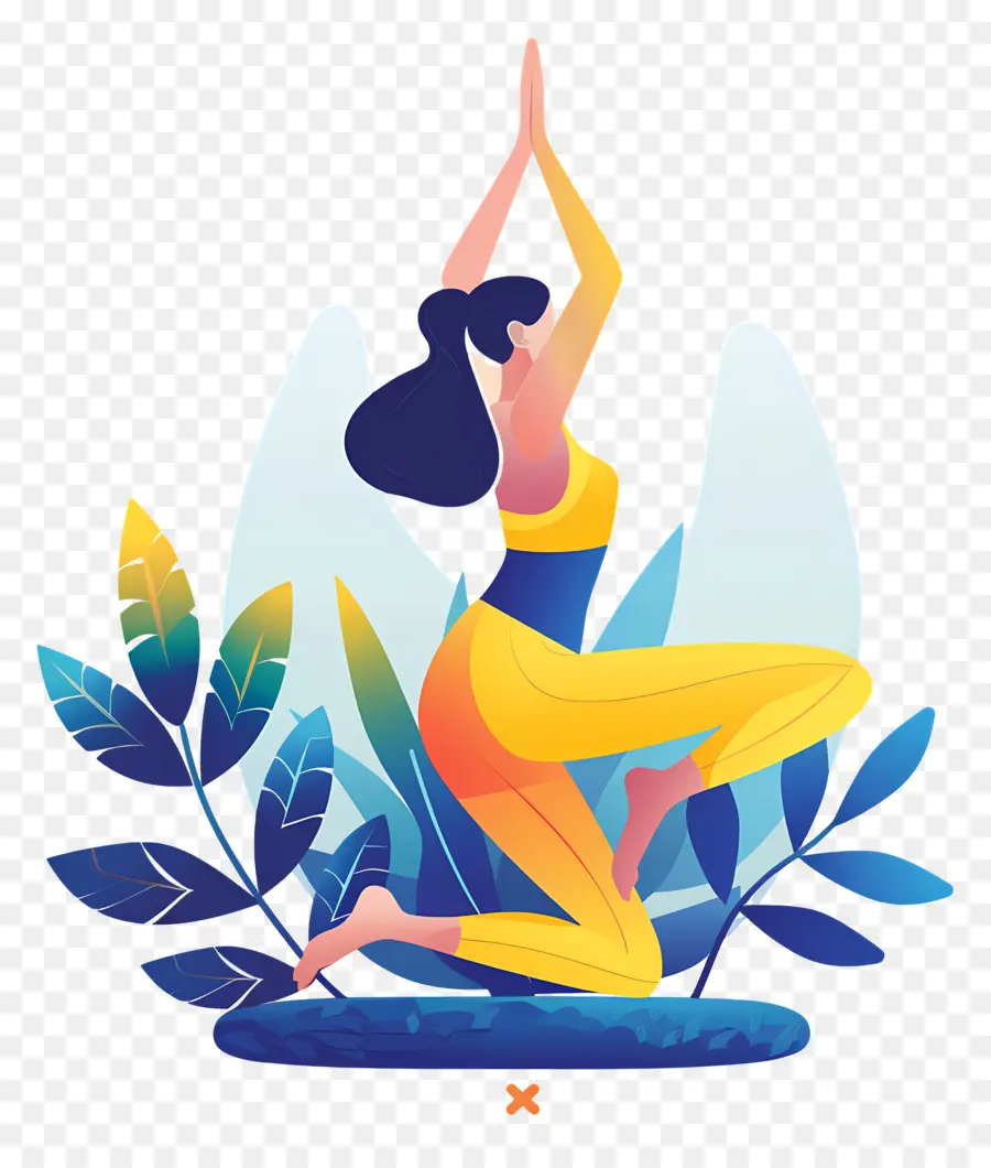 Chica Haciendo Yoga，Postura De Yoga PNG