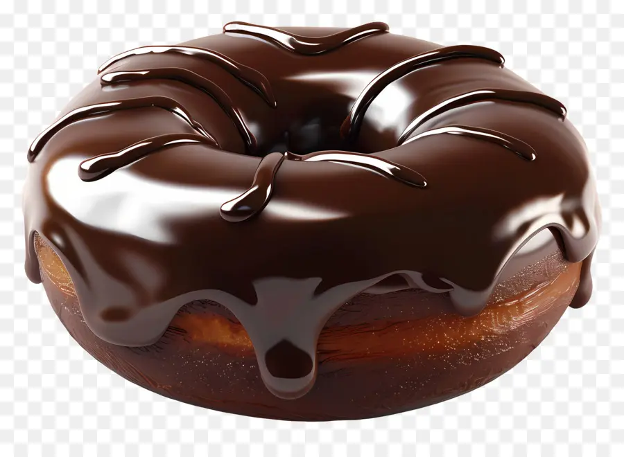 Donut De Chocolate，Postre PNG