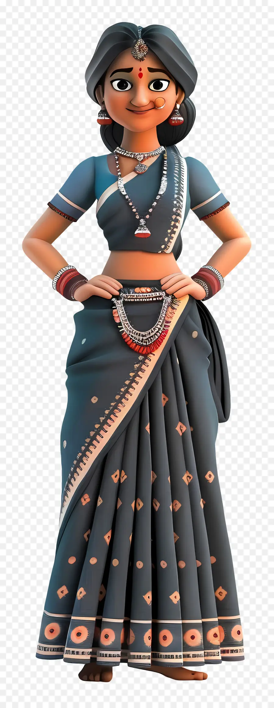 Mujer Gujarati India，Mujer En Traje Tradicional PNG