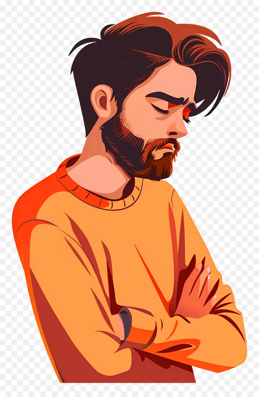 Hombre Triste，Barba PNG