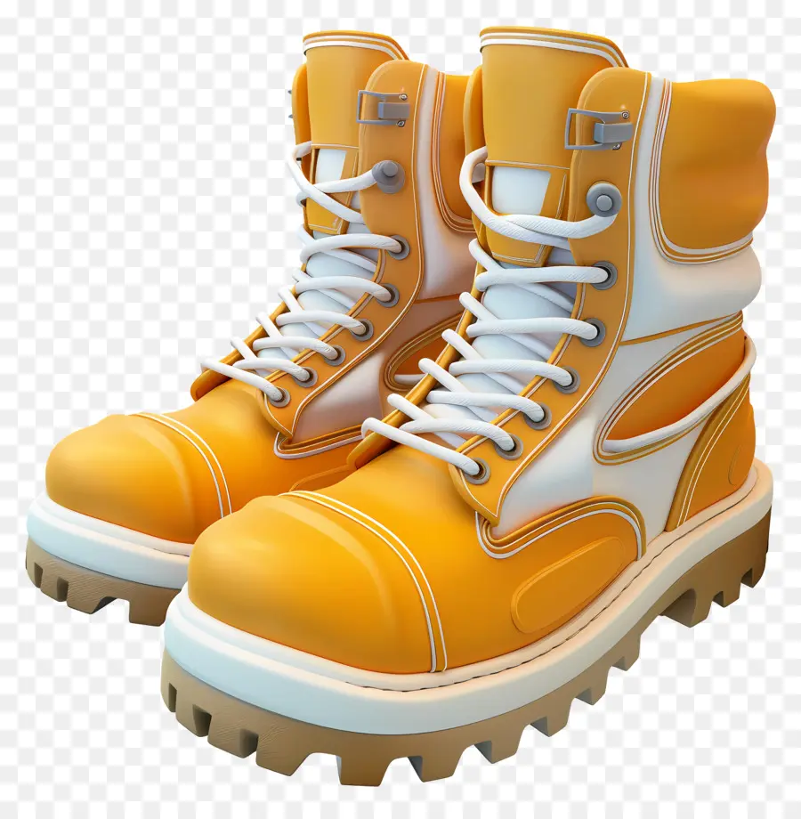 Botas，Botas De Montaña Naranjas PNG