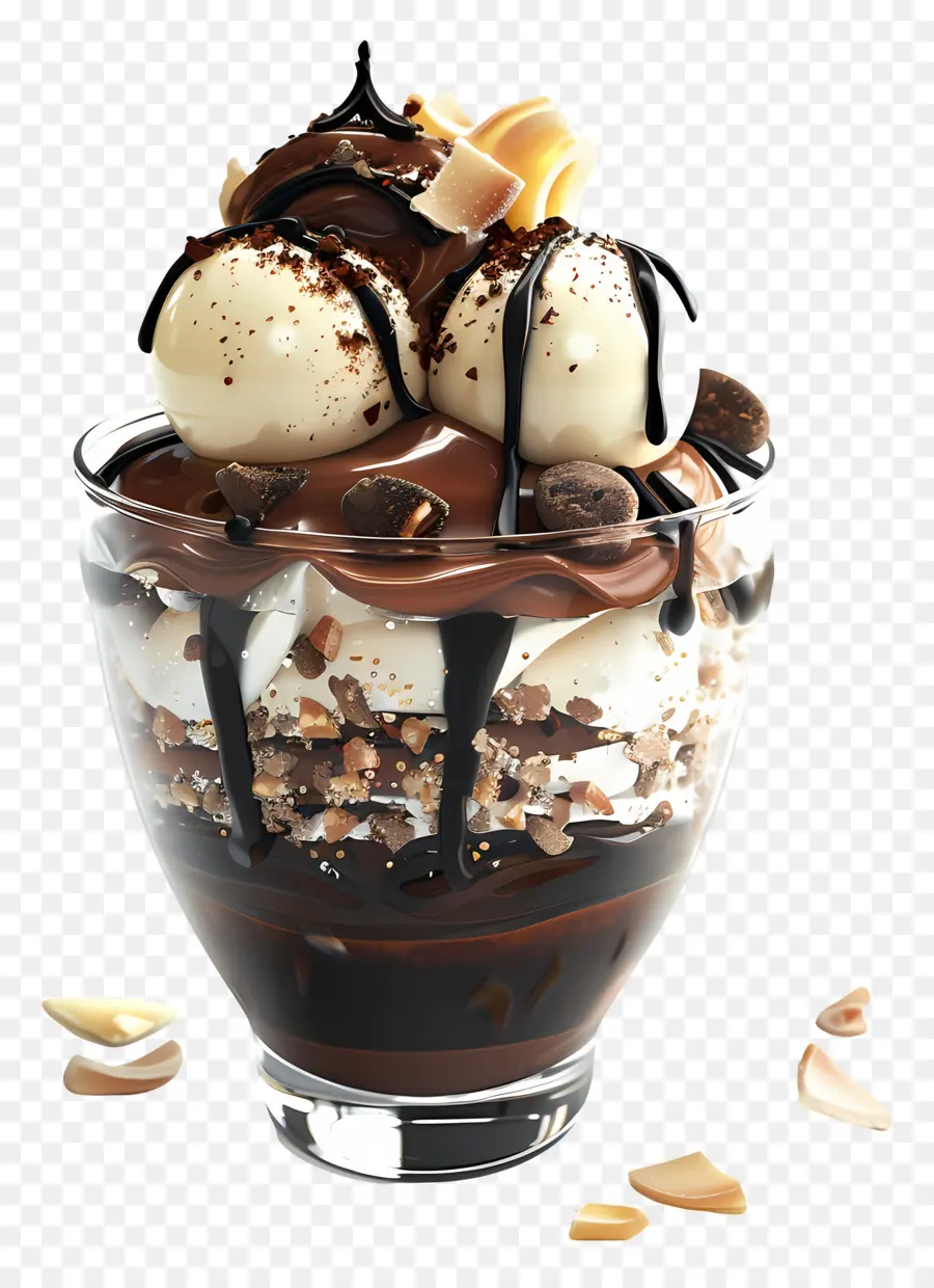 Parfait De Chocolate，Helado De Chocolate PNG