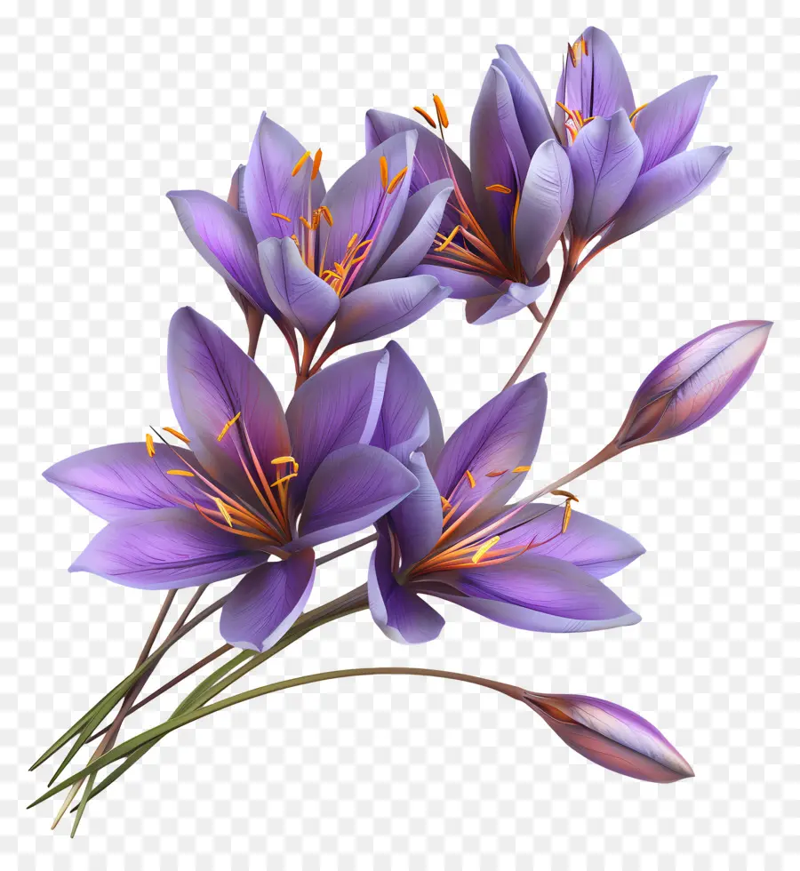 Flores De Azafrán，Flores Moradas PNG