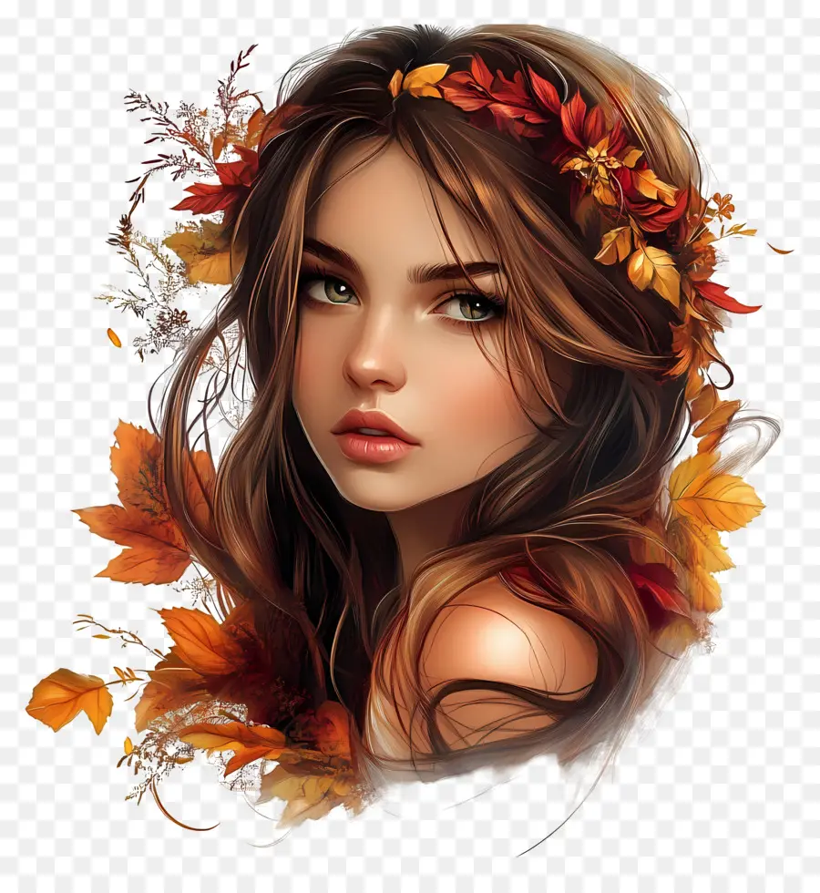 Chica De Otoño，Mujer Otoño PNG