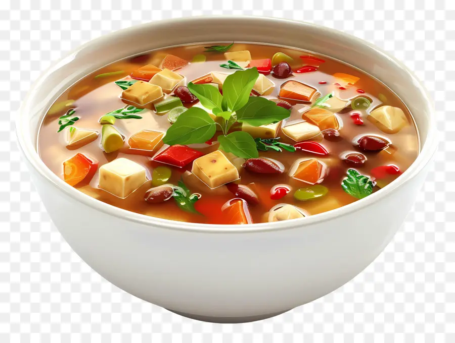 Sopa Minestrone，Tazón De Sopa PNG