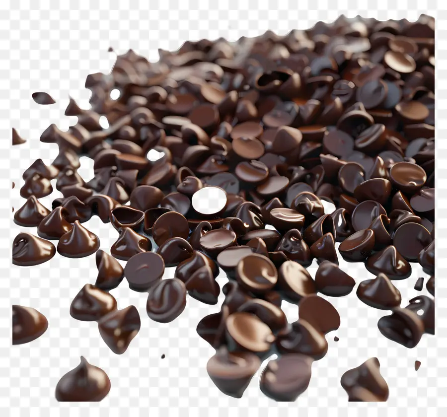 Chispas De Chocolate，Oscuro PNG