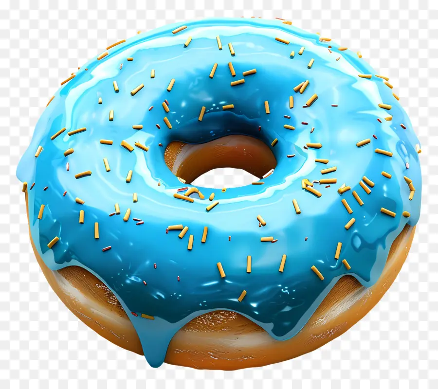 Donut Azul，Rosquilla PNG