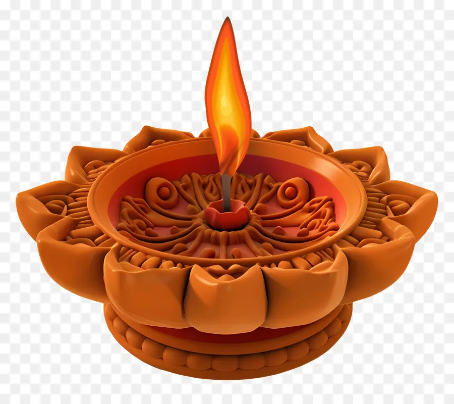 Diwali Diya，Diya Colorida PNG