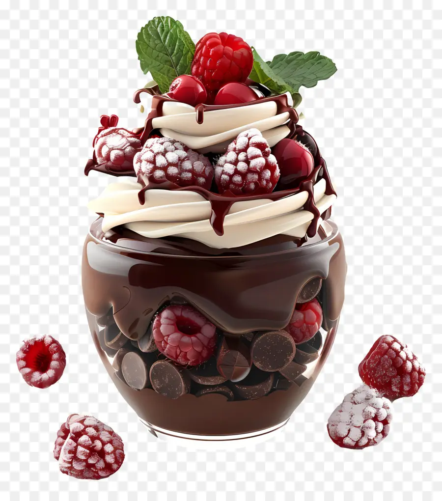 Parfait De Chocolate，Postre PNG