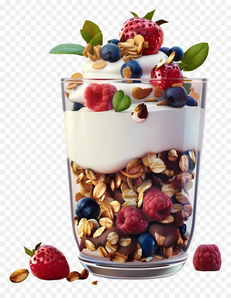 Parfait De Yogur，Frutas PNG