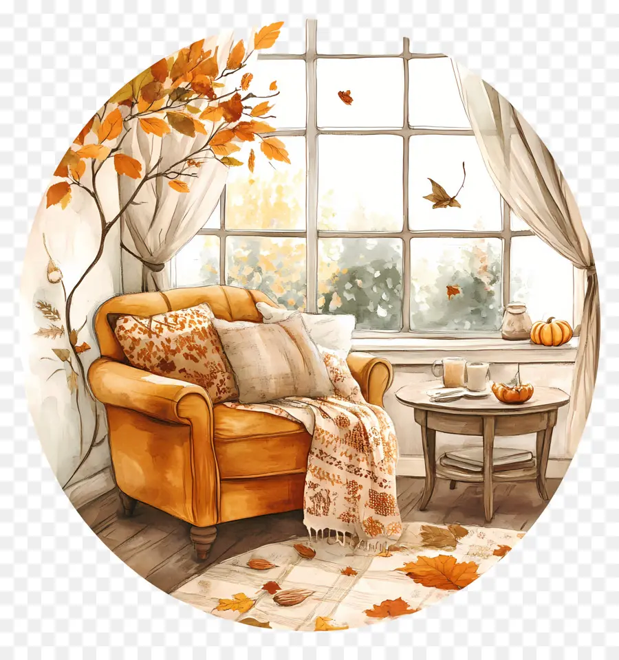 Otoño Acogedor，Habitación Acogedora PNG