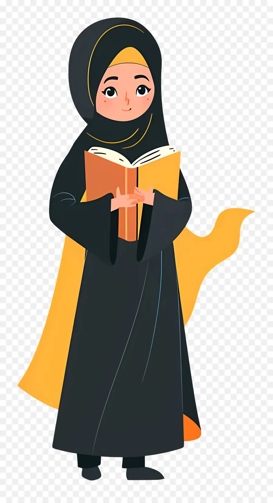 Chica Hijab Sosteniendo Libro，Libro De Lectura De Mujer PNG