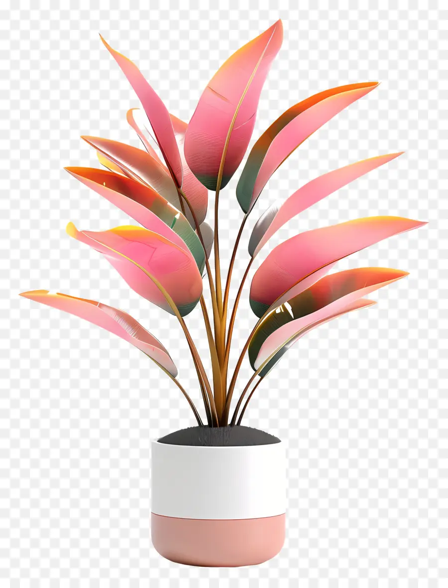 Planta En Maceta，Hojas PNG