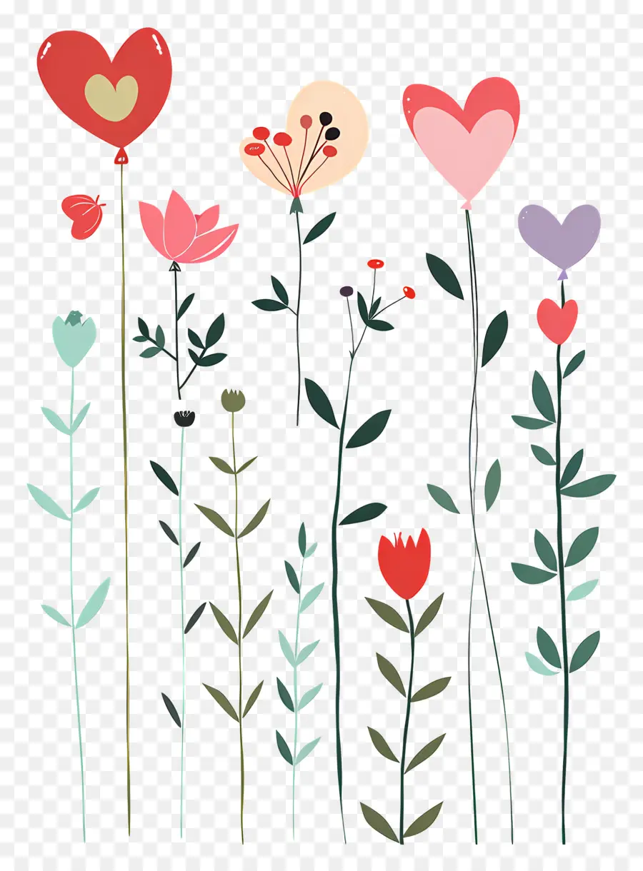 Flores Y Plantas，Flores De Dibujos Animados PNG