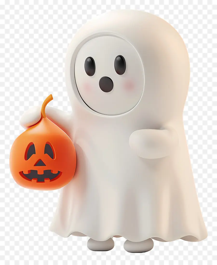 Fantasma Sosteniendo Calabaza，Fantasma Con Calabaza PNG