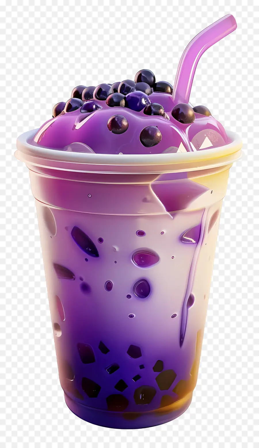 Té De Burbujas De Taro，Té De Burbujas Morado PNG