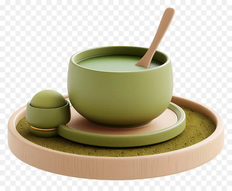 Té Matcha，Juego De Té Verde PNG