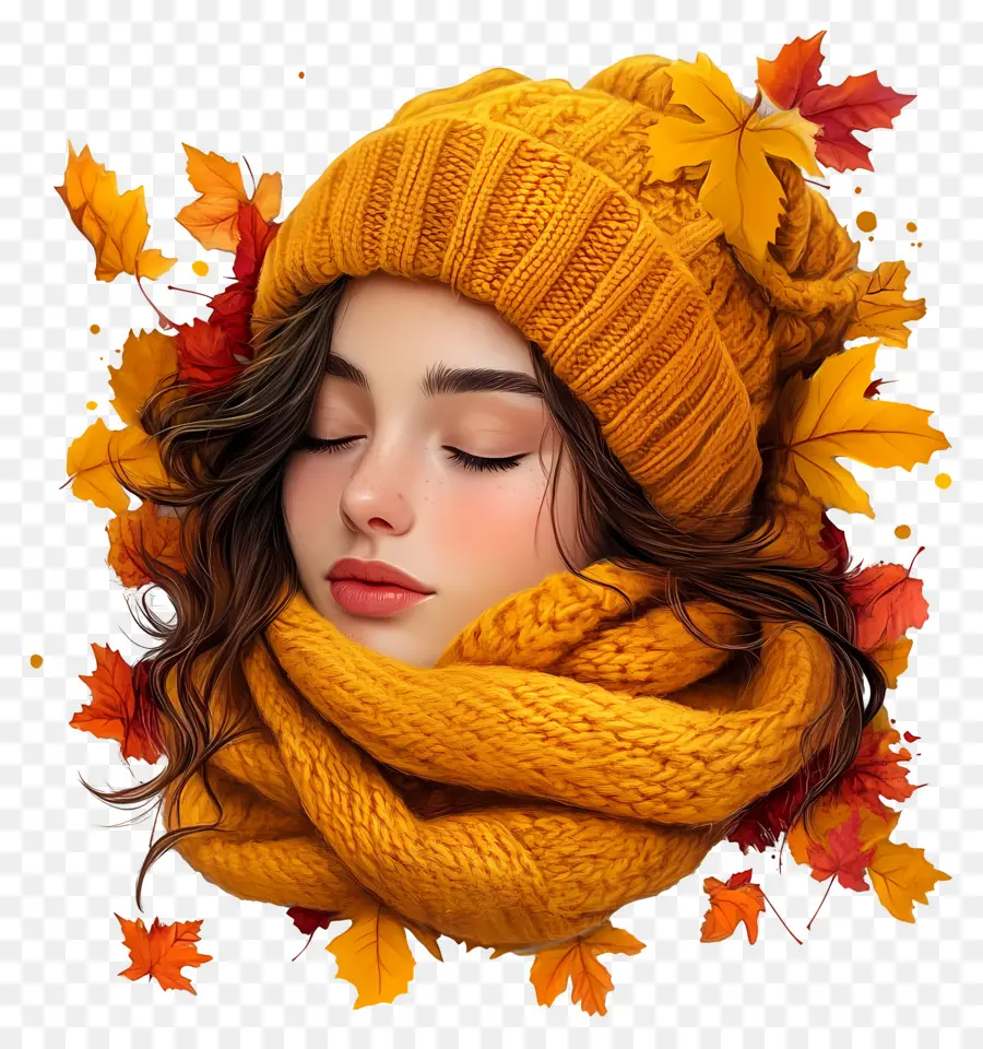 Chica De Otoño，Chica En Otoño PNG