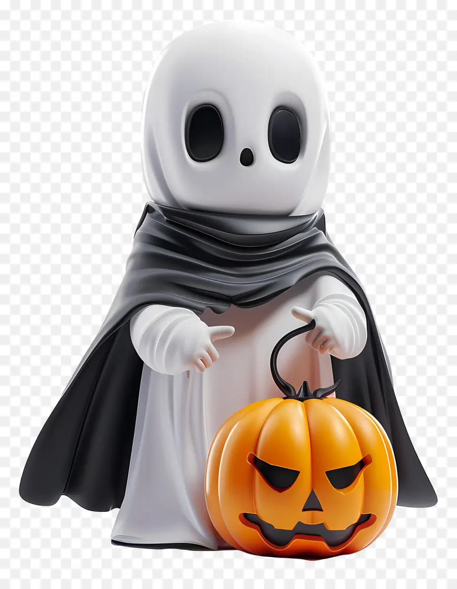 Fantasma Sosteniendo Calabaza，Fantasma PNG