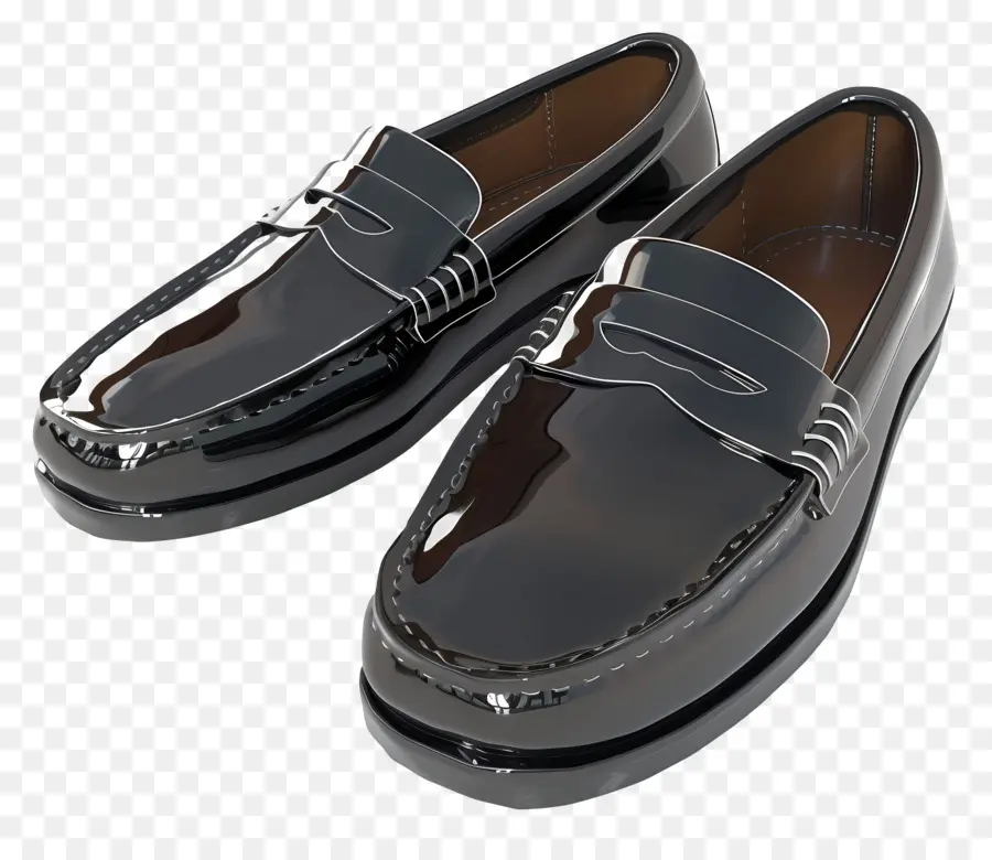 Mocasines，Zapatos Negros PNG