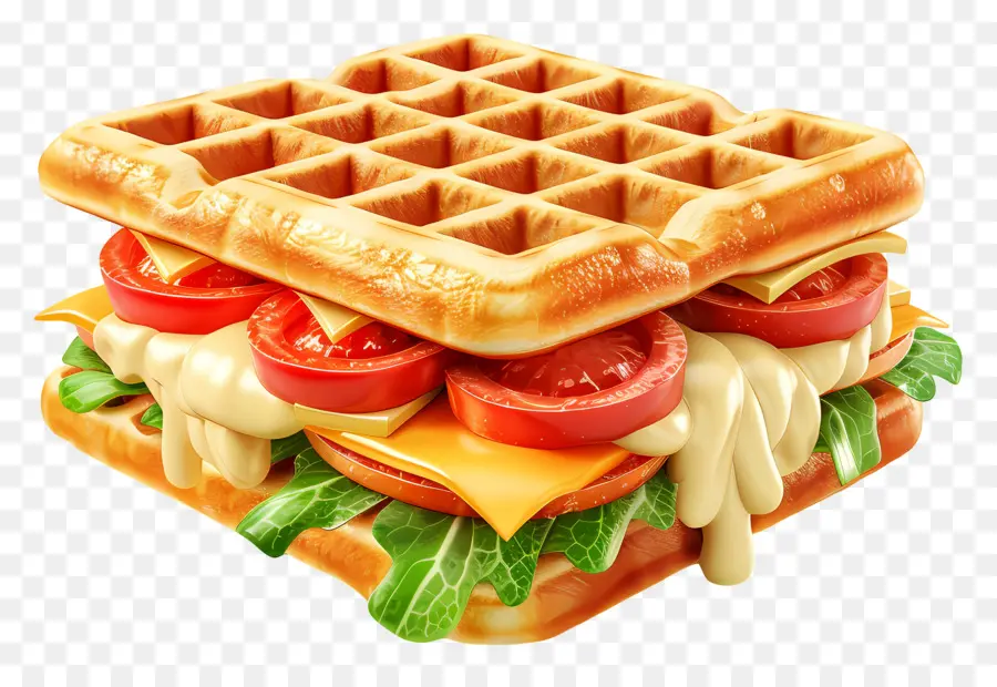 Sándwich De Gofres，Gofre PNG