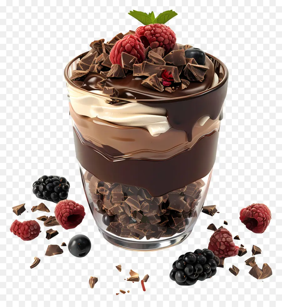 Parfait De Chocolate，Postre De Chocolate PNG