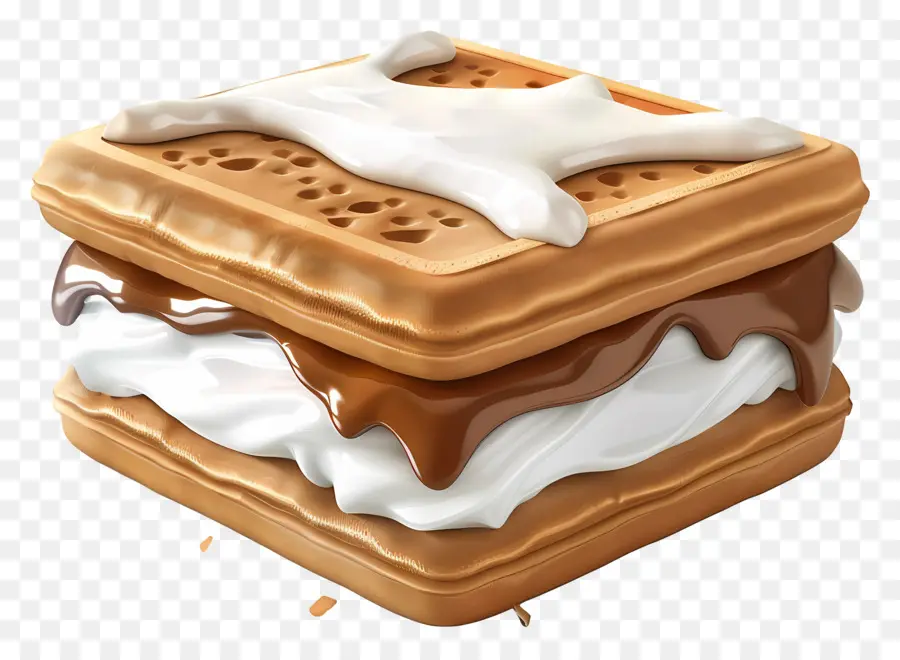 Sándwich De Helado，S'mores PNG