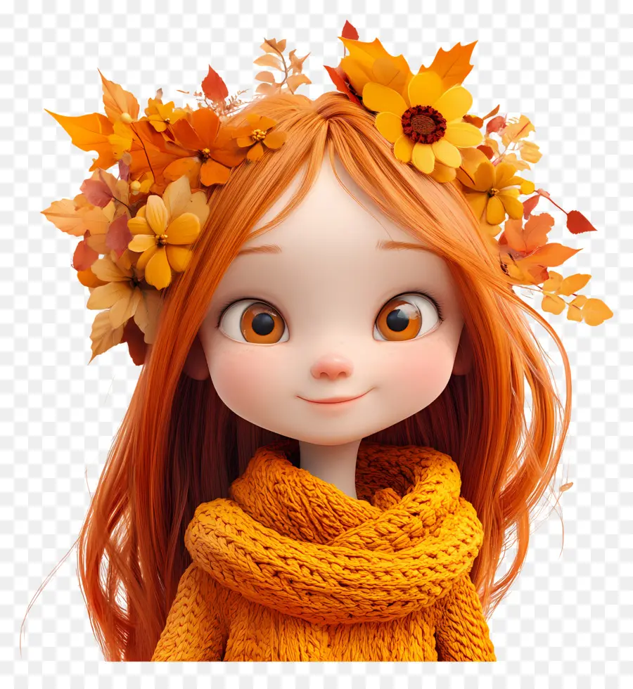 Chica De Otoño，Niña Sonriente PNG