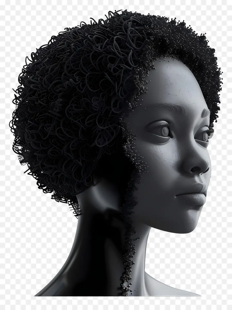 Mujer Negra，Escultura Negra PNG