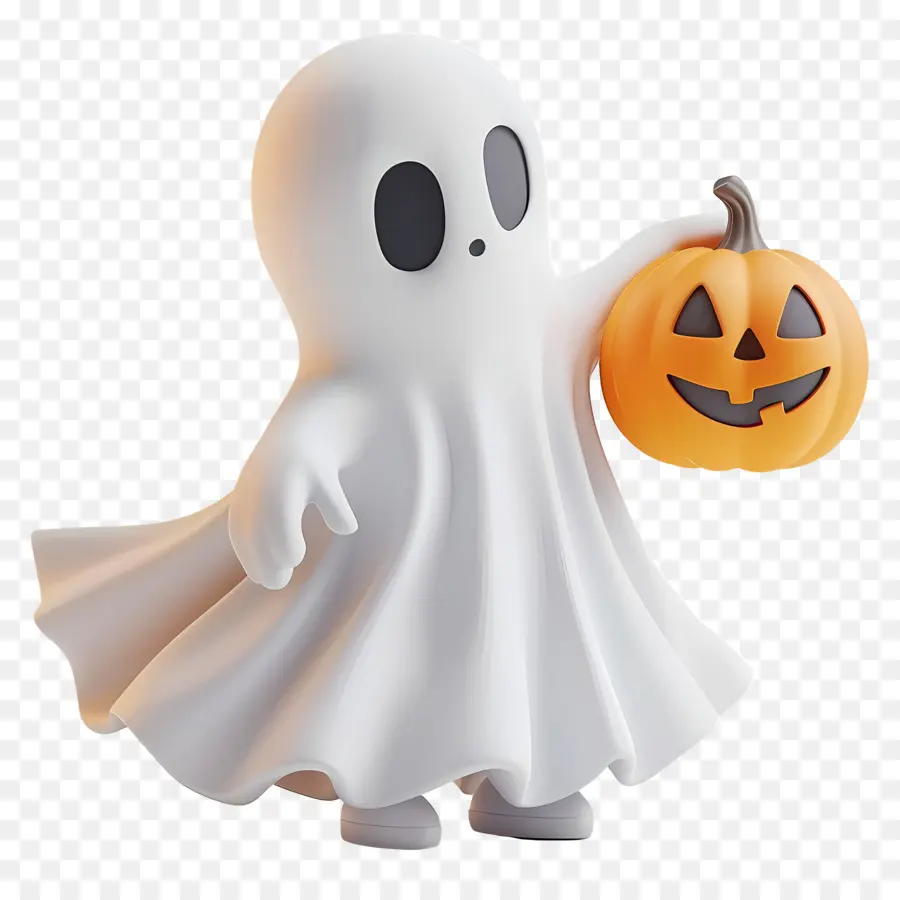 Fantasma Sosteniendo Calabaza，Fantasma PNG