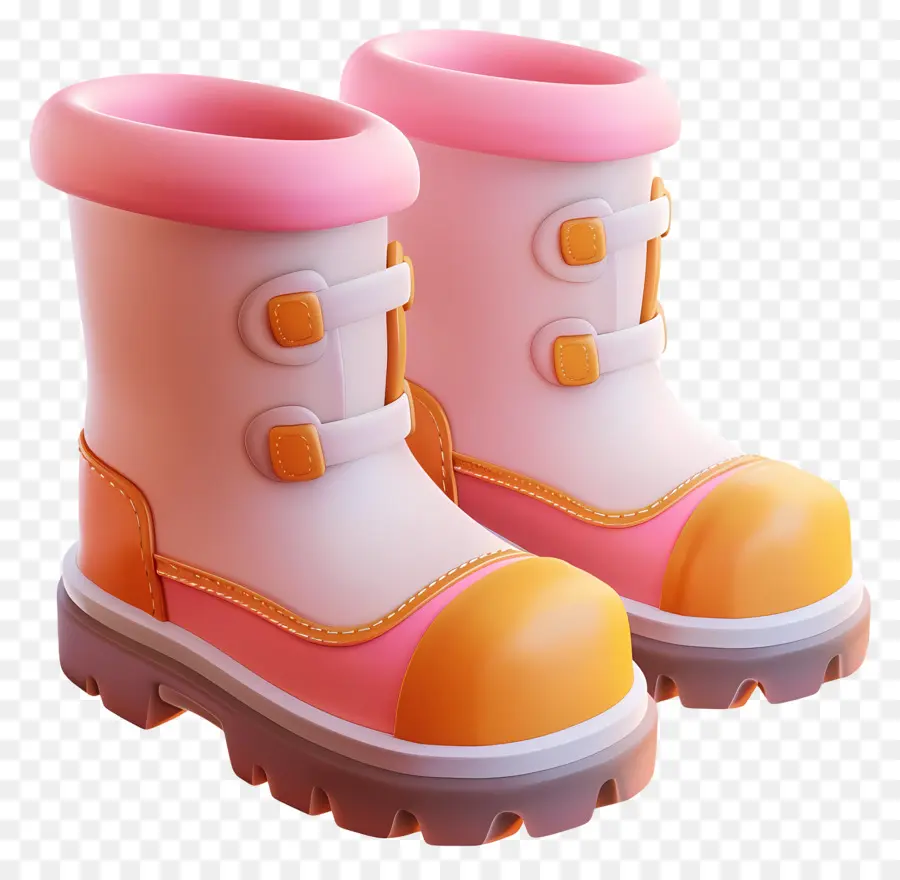 Botas，Botas Rosas Y Naranjas PNG