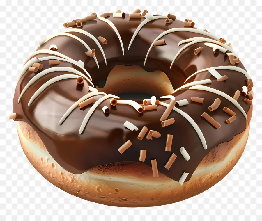 Donut De Chocolate，Postre PNG