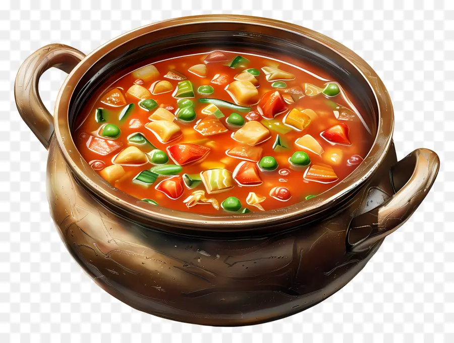 Sopa Minestrone，Sopa De Verduras PNG