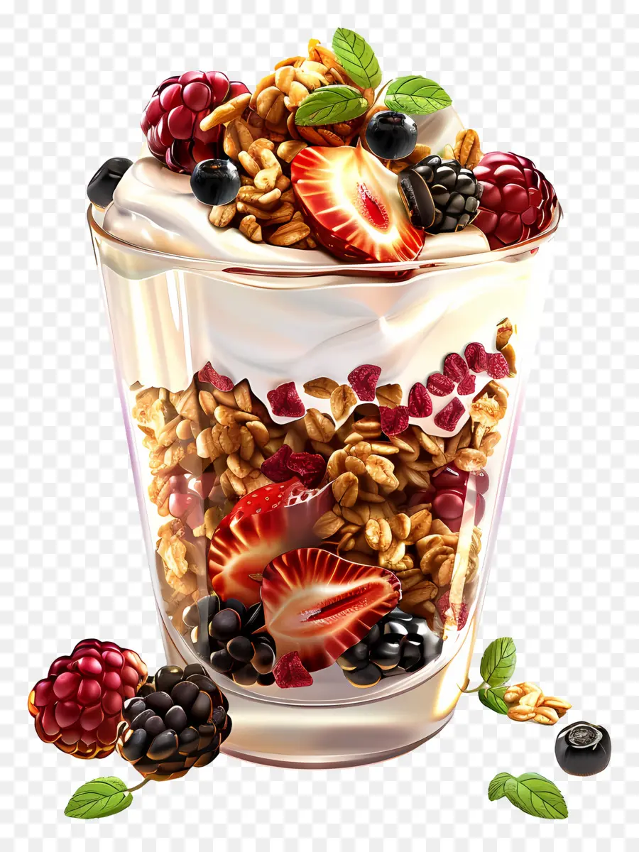 Parfait De Yogur，Yogur PNG