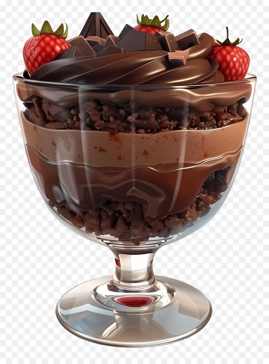 Parfait De Chocolate，Postre De Chocolate PNG