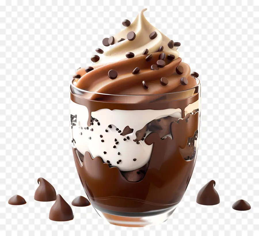 Parfait De Chocolate，Batido De Chocolate PNG