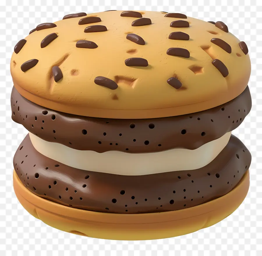 Sándwich De Helado，Galleta De Chocolate PNG