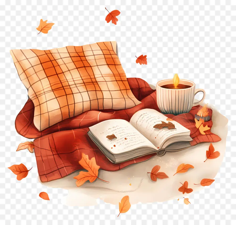 Otoño Acogedor，Lectura Acogedora PNG