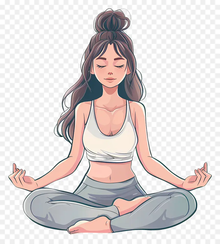 Meditación Yoga Chica，Chica Yoga PNG