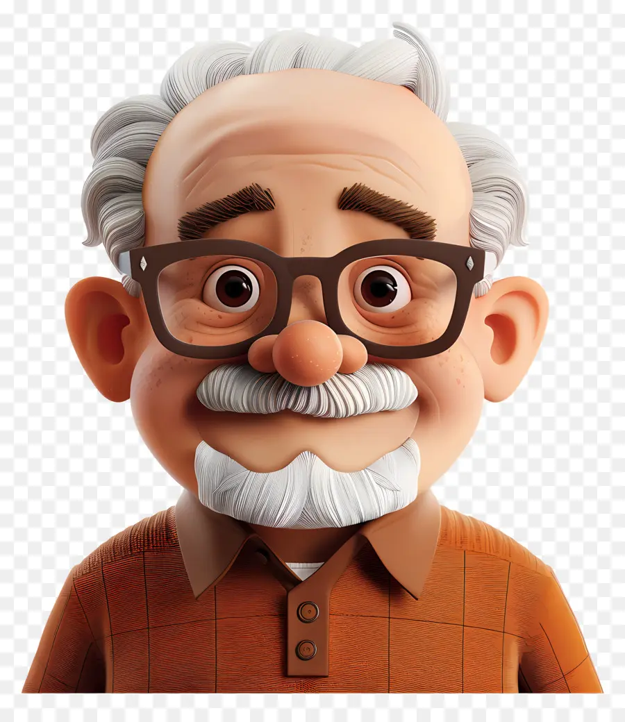 Abuelo，Anciano Con Gafas PNG